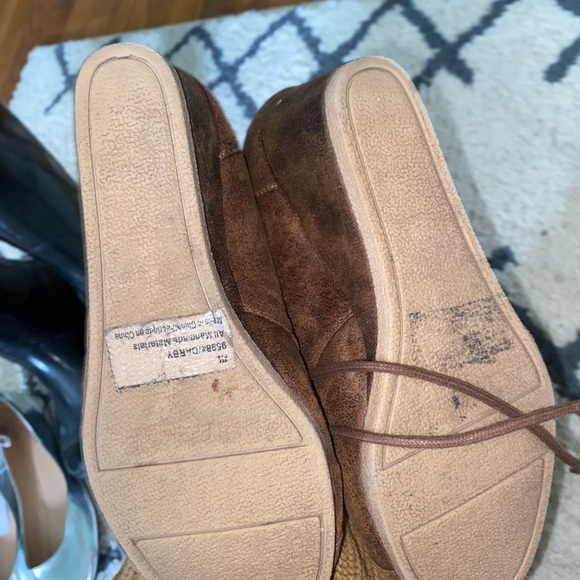 Womens Short Light Brown Ankle Lace Up Boots Size 7.5 - Picture 3 of 5